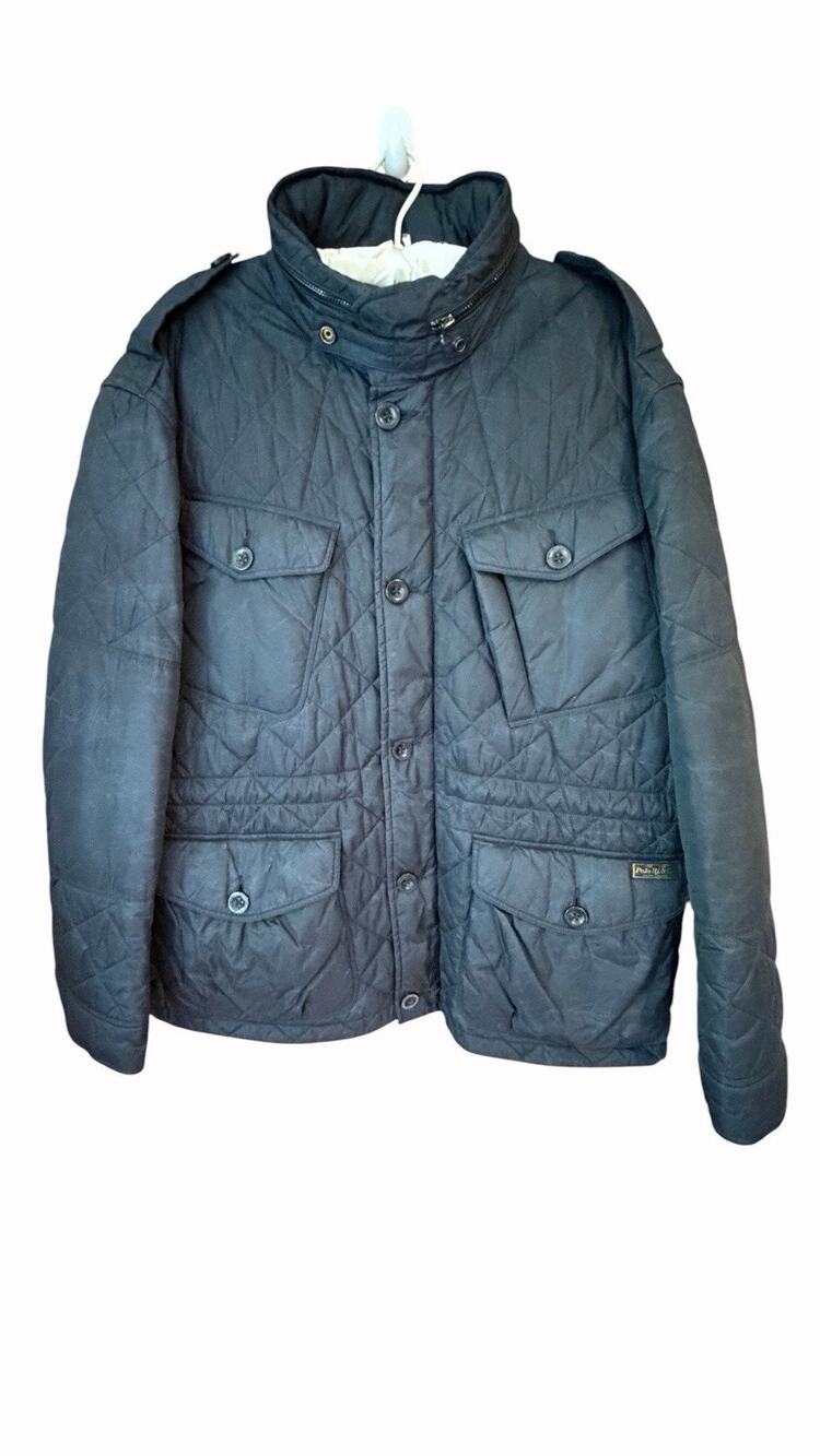 Polo Ralph Lauren Men’s Deep Navy Blue Diamond Quilted Field Jacket Size XXL